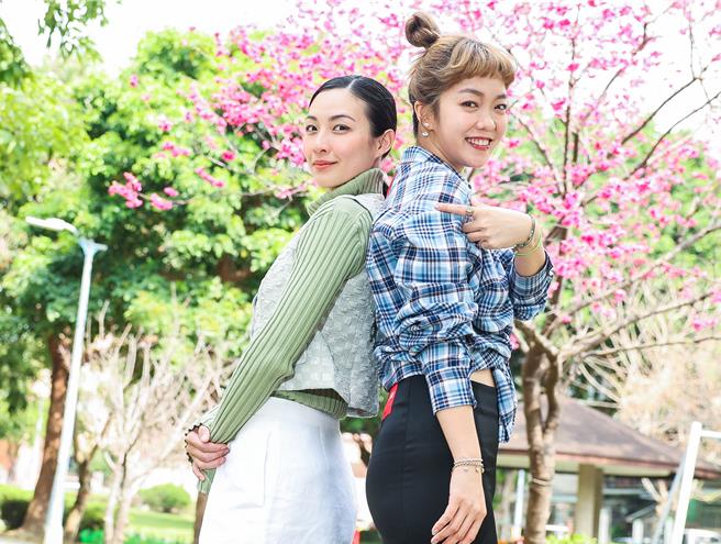 黄湘婷（左）、大霈。（粘耿豪摄）