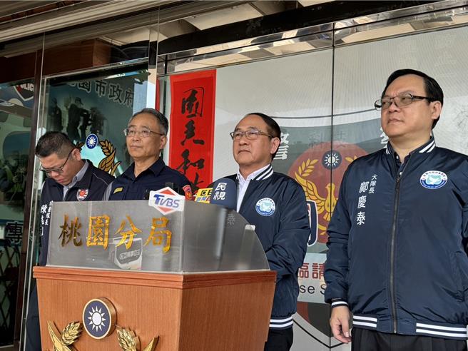 桃园市警察局长吴坤旭说明案情。(蔡依珍摄)