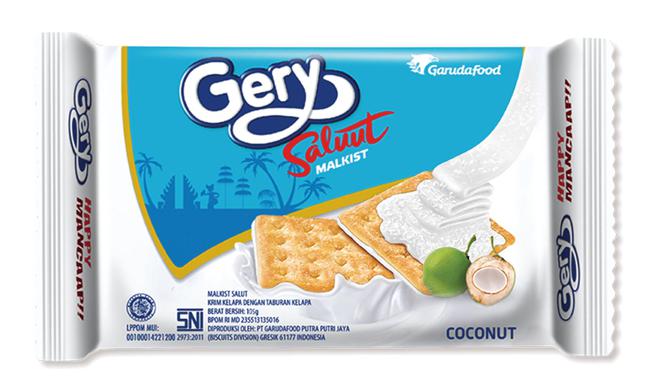 家乐福Gery厚酱椰香苏打饼，买1送1两件50元。家乐福提供）