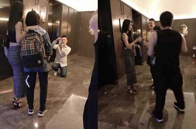 Paul化身摄影师帮女友林韦君及粉丝拍照。（图／读者提供）