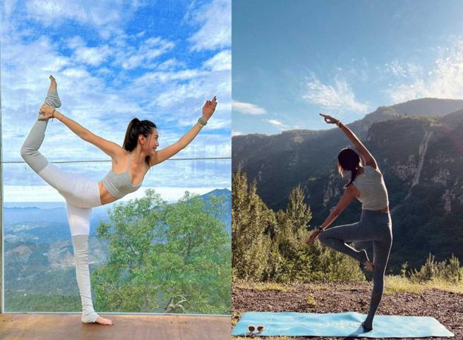 林韦君斜杠当瑜珈老师，多年来都保持好身材。（图／翻摄自林韦君脸书）