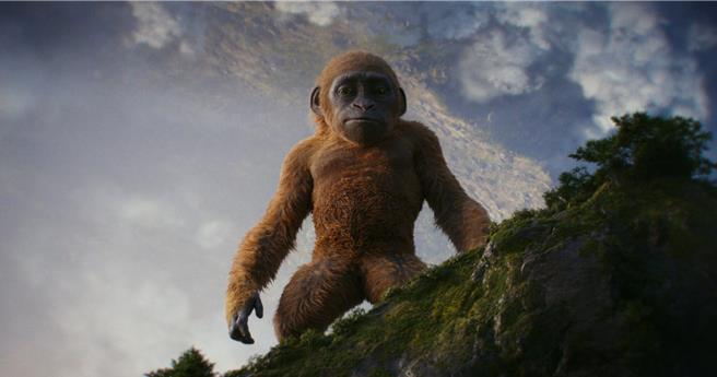 《哥吉拉与金刚：新帝国》中的新角色「迷你金刚」小酷。（华纳兄弟提供）