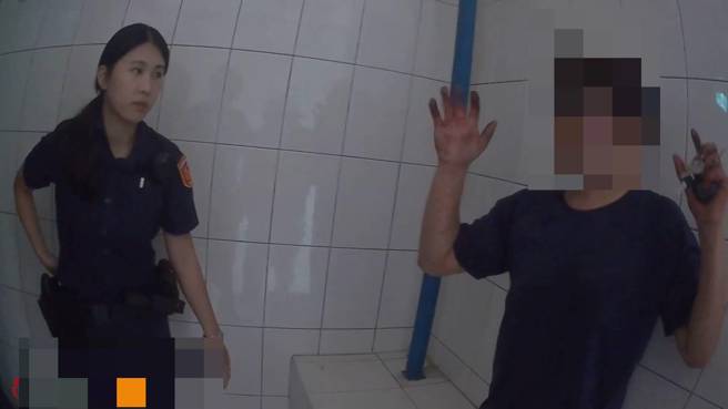 警方將行兇的林男逮捕。（翻攝畫面）