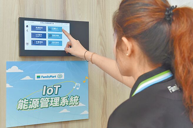全家透过IoT与能源管理系统，可智能管控用电量，达到节能减碳效果。（全家提供）