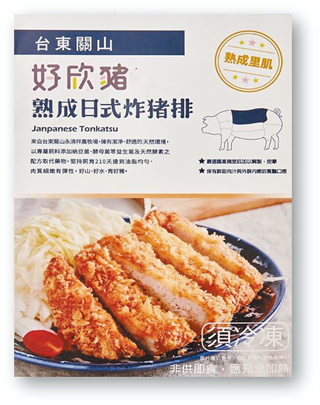 全聯好欣豬熟成日式炸豬排，單盒特價139元、任選2盒259元。（全聯提供）
