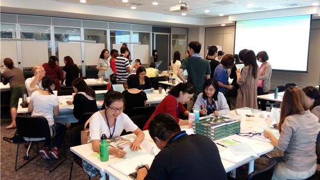 70位英语教师参加ETS（美国教育测验服务社）测验专业发展工作坊。（忠欣公司提供／林志成台北传真）