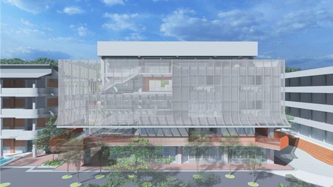 新竹市培英国中老旧校舍（C栋）拆除重建工程于日前顺利决标，预计5月开工，工期约600日历天。图为完工示意图。（新竹市政府提供示意图／陈育贤新竹传真）