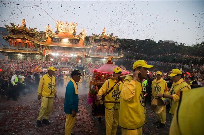 昨晚驻驾通霄慈后宫。（拱天宫提供／李京升苗栗传真）
