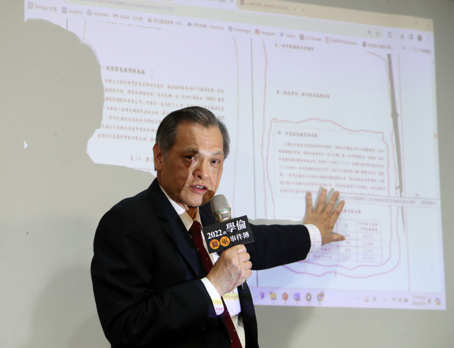 陳明通除了說台大學倫會的判決是「世紀冤案」，還指對岸有參一腳，大唱「在地協力者」陰謀論。（資料照／劉宗龍攝）