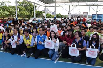 苗栗消防局攜手竹南宣導分隊 舉辦小小消防營闖關