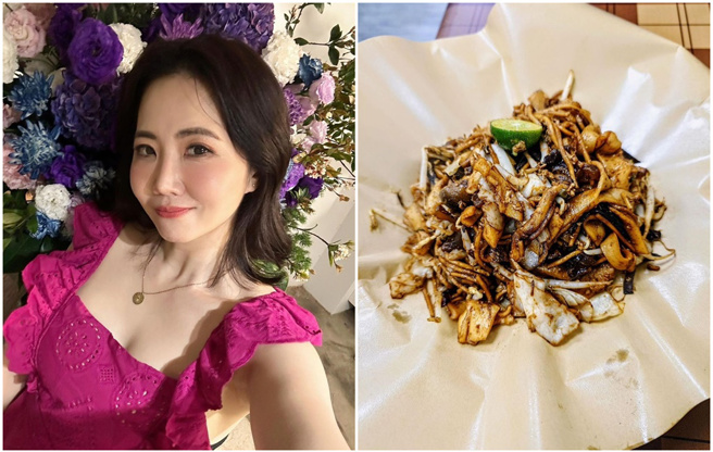 謝忻20日才到寶林茶室用餐，點了炒粿條。（謝忻臉書；謝忻提供）