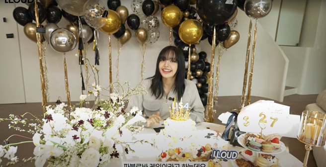 Lisa庆生画面曝光。（图／摘自LLOUD YouTube）