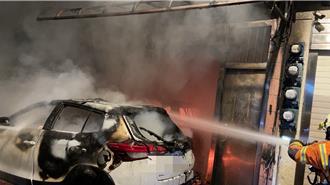 八德住宅惡火延燒2轎車7機車   3名住戶嗆昏命危