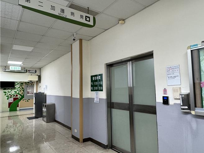 黄女目前入住台南市立医院加护病房。（曹婷婷摄）