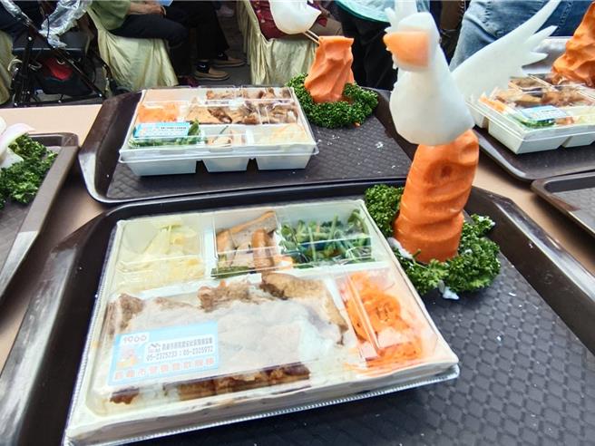 嘉义市送餐服务餐盒菜色之一。（廖素慧摄）