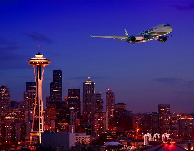 西雅图为星宇航空于北美航网的第三个航点，正式串连北美西部三大城市。（星宇航空提供／陈佑诚台北传真）