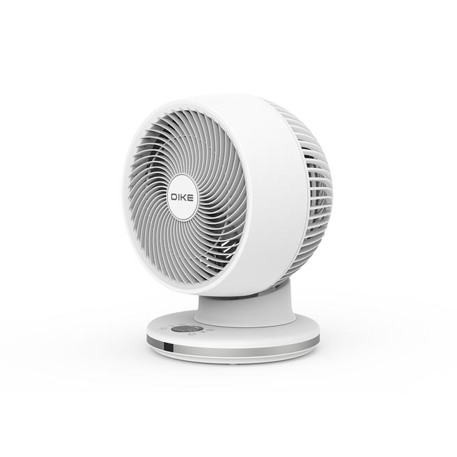 DIKE 8吋全自动摆头DC智能循环扇（型号HLE220）除了有12段风速，还具备4种风感模式可依造喜好调整。（双全国际提供／古明弘台北传真）