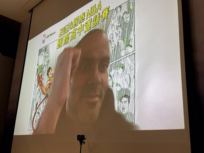 帕克接受視訊訪問談到這次擔任活動大使心情。(黃及人攝)