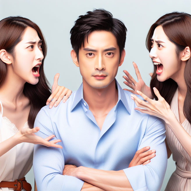 曾女主张，她与诉外人宋男为配偶，陈女于2021年间其夫许男死亡后，明知宋男为有配偶之人，竟与宋同居生活。（示意图、与本案无关／AI生成）