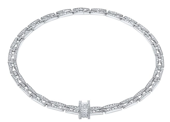 宝格丽奢华版B.zero1 Rock系列钻石项炼。（BVLGARI提供）