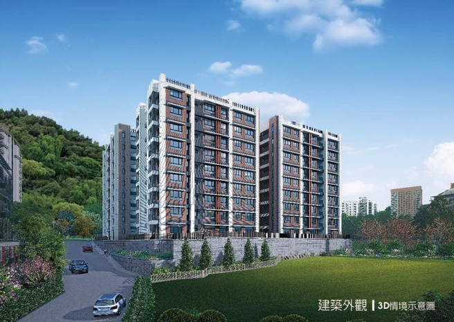 「成泰美」位于五股闹中取静之地，拥有便捷交通以及绿地公园优势。图为建筑外观3D情境示意图。（业者提供）