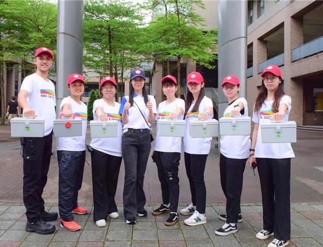 中原大學承辦112年全國大專校院運動會，由急救社執行場邊救護任務。（中原大學提供／蔡明亘桃園傳真）