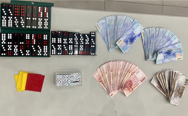 警方在北车后站商圈查获天九牌赌场。（警方提供）