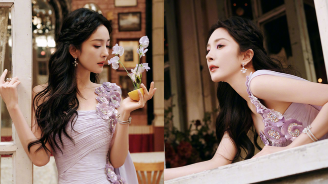 楊冪被讚精修跟生圖零差別。（圖／翻攝自楊冪工作室 微博）