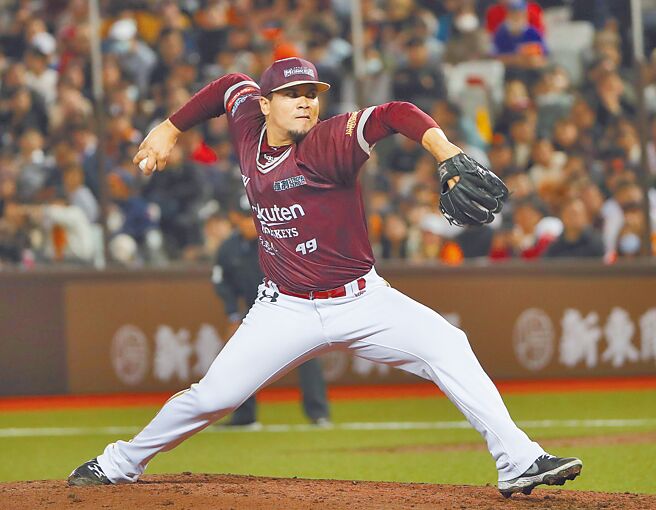 乐天桃猿先发投手威能帝。（本报资料照片）