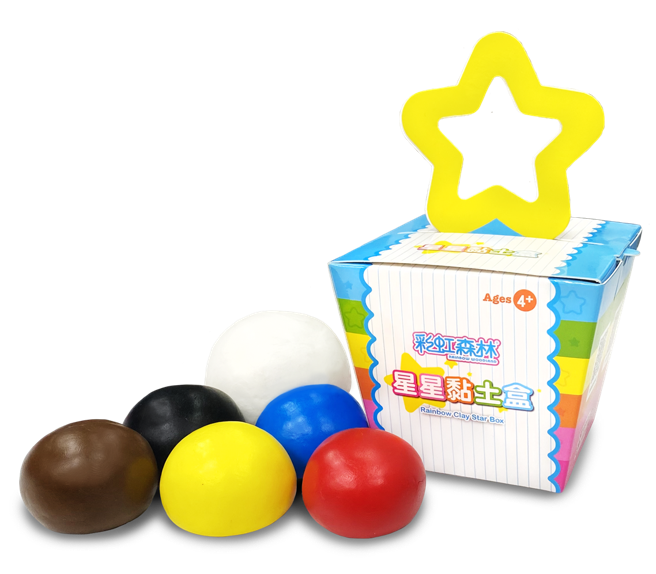新光三越兒童節玩具彩虹森林星星黏土盒，特價490元。（新光三越提供）