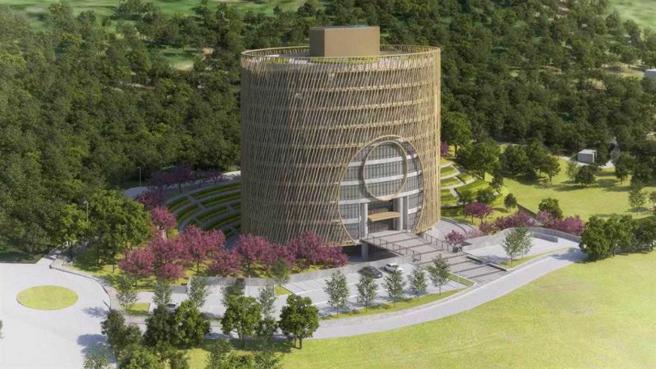 富德新塔设计图出炉，将规划现代化外观，内部採光天井设计、周围景观绿化，减少居民视觉衝击。（图／台北市民政局提供）