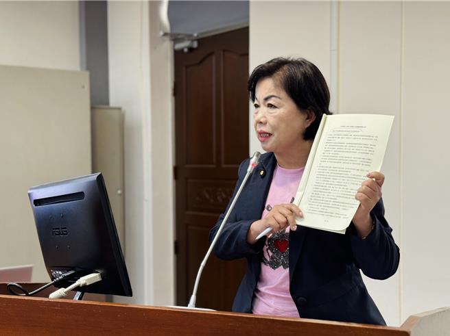 立法院經濟委員會今審查《環島高速鐵路建設特別條例》草案，國民黨立委楊瓊瓔今質詢。（楊瓊瓔辦公室提供）