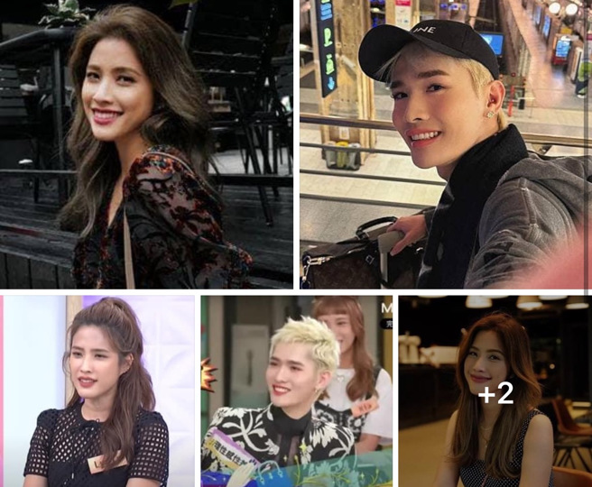 蔡沐妍(左)被網友點名撞臉鍾明軒(右)。（圖／翻攝自臉書）