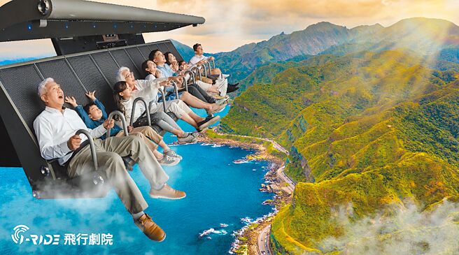 「梦想升空孩想飞」亲子假期，加赠沉浸式感官体验「i-Ride动感飞行剧院」门票，体验在短时间内飞越不同航点。（i-Ride动感飞行剧院提供）