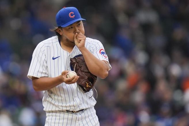 小熊先发左投今永升太穿短袖上阵。（美联社）