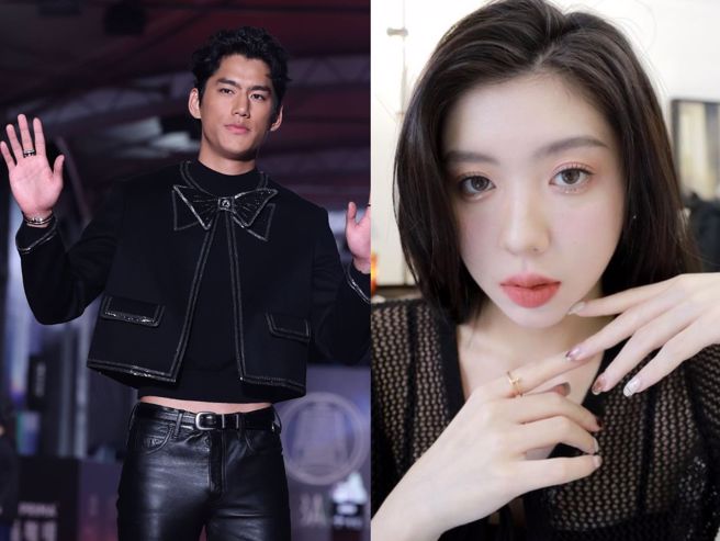 朱轩洋(左)出道不久就认爱大他6 岁的知名美妆网红YouTuber 何心蒂（Cindy）。（图／中时资料照、何心蒂IG）