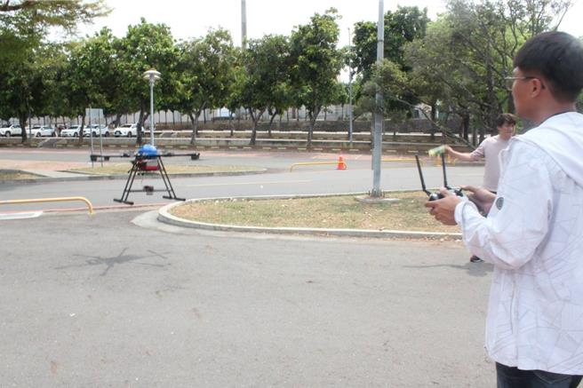 嘉义市环保局委由成大团队空拍进行「植物碳匯」调查工作。（嘉义市环保局提供／廖素慧嘉市传真）