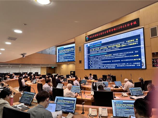 新北市今舉行4月份道安會報，會中報告指出，預計年底將增設60處科技執法。（圖 / 呂健豪攝）