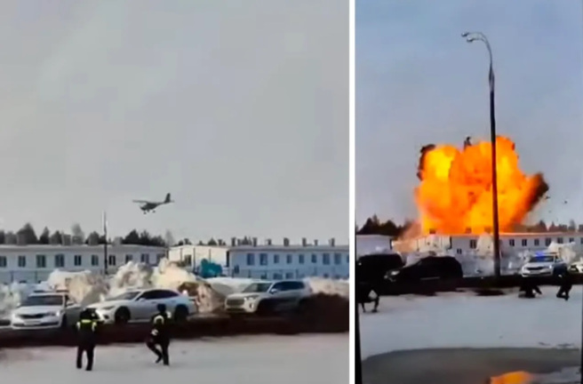 乌克兰的长程神风无人机，击中1200公里外的鞑靼斯坦武器生产工厂。(图/Youtube)