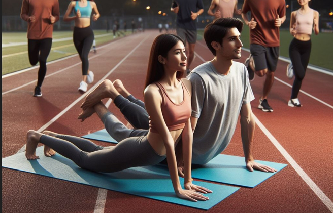 操場一對男女疑似表演活春宮，被校園內的學生拍下在網路流傳。（示意圖、與本案無關／AI生成）