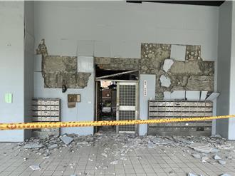 桃园八德社区大楼墙壁破裂 评估启动紧急安置计画