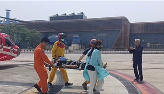 菜車行駛中橫遇強震！49歲男遭落石重擊頭部 空勤急送醫