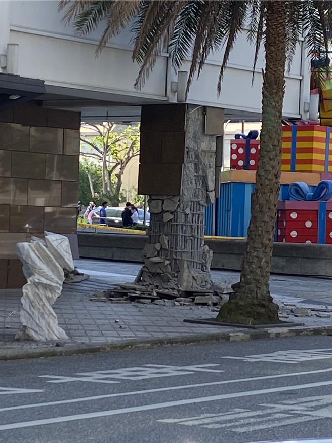 花蓮翰品酒店主結構龬筋外露。（林憶君提供／楊亞璇璇台北傳真）