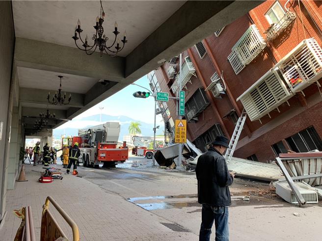 張齡予分享飯店一樓視角。（張齡予提供）