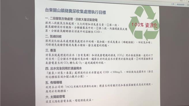 關山鎮公所2日舉行「稻稈氣化發電處理場」及「養豬廢水集中處理場說明會。（蔡旻妤攝）