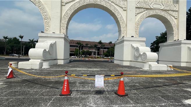 終結兒虐活動場地因地震受損，活動將暫緩。（讀者提供／李欣恬台北傳真）