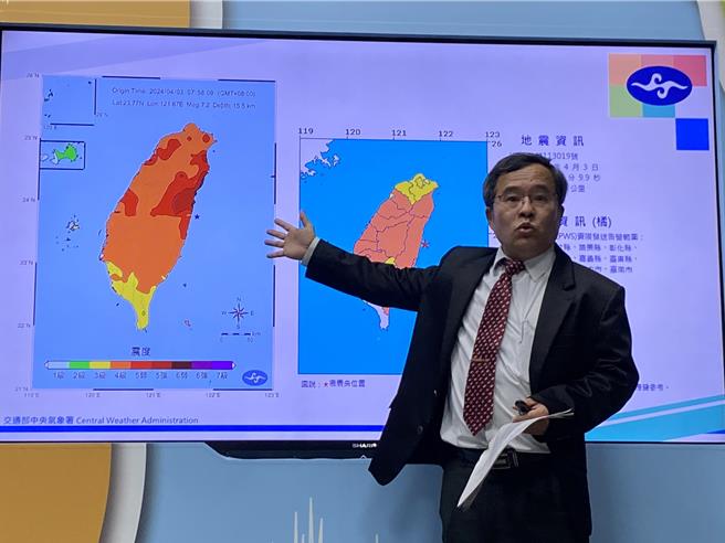 地震測報中心主任吳健富。（陳祐誠攝）