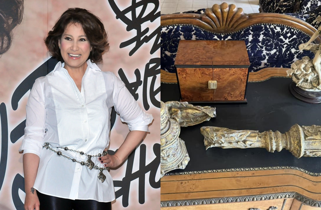 甄妮遇上台灣強震，家中一對燭台壞了。（圖／中時資料照片；翻攝自甄妮臉書）