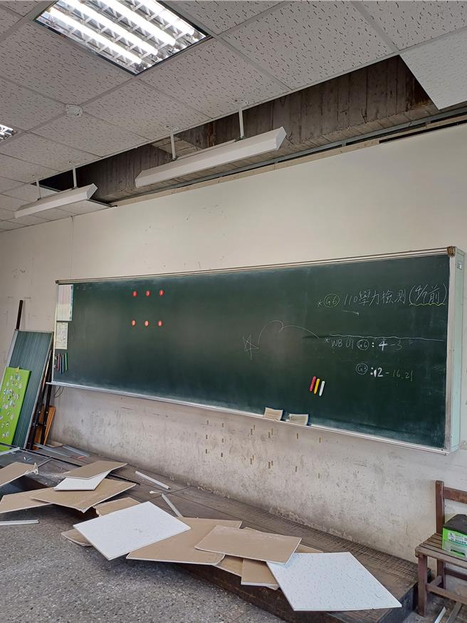 经嘉义县教育处统计，因地震受灾学校通报数已从16所增加到27所。（嘉义县政府提供∕吕妍庭嘉义传真）