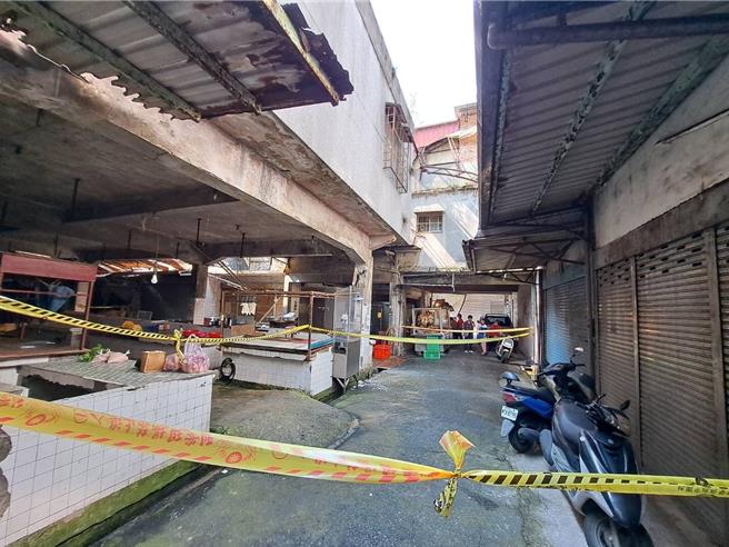 桃园大溪三元市场因结构受损，4户7人需要安置。（大溪区公所提供）